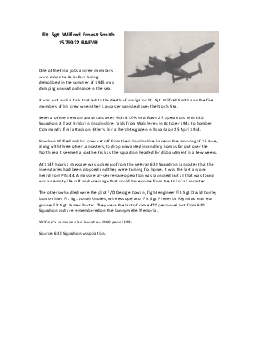 A preview of a PDF biography for Smith, Wilfred Ernest
